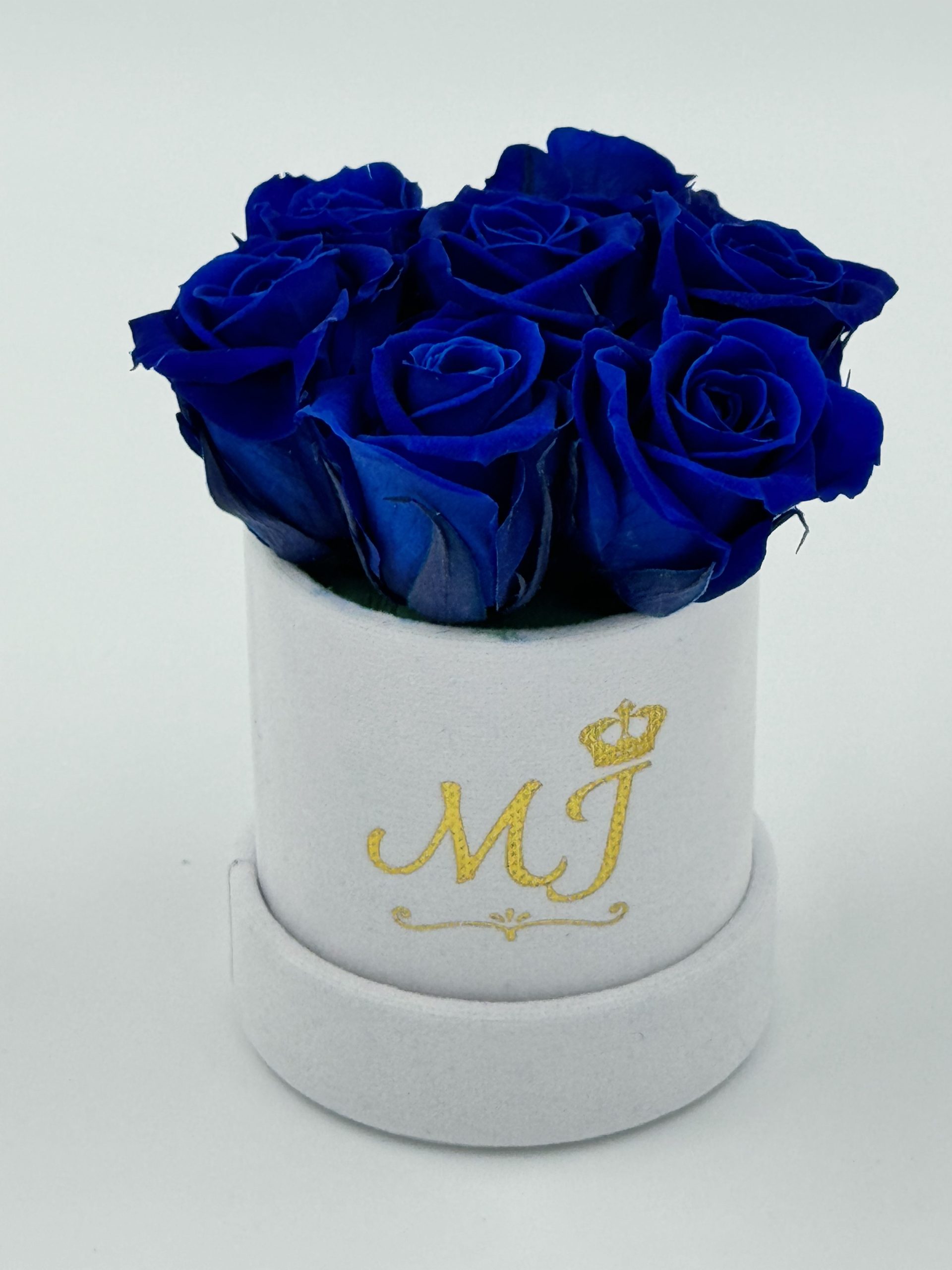 Mistery Mini Blue Roses Bouquet (Small White Box) 1 PBBBB2-Petite-boite-blanche-bouquet-roses-bleues